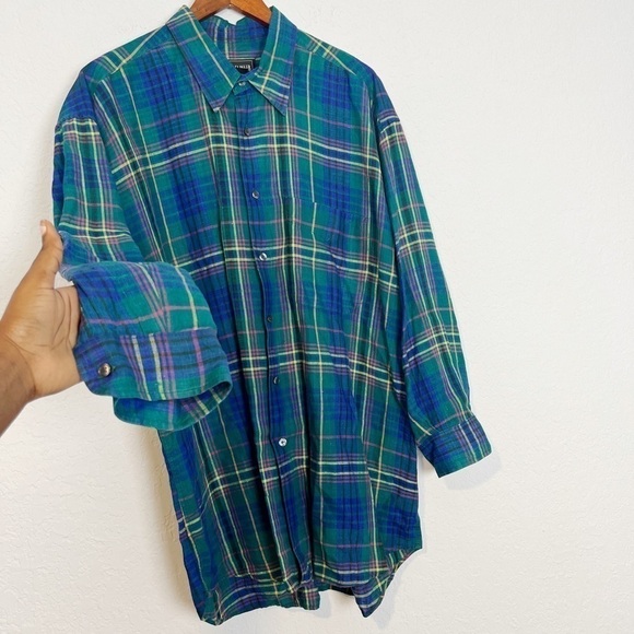 Alan Flusser Long Sleeve Button Up 100% Linen Shirt Size XL - Picture 3 of 6